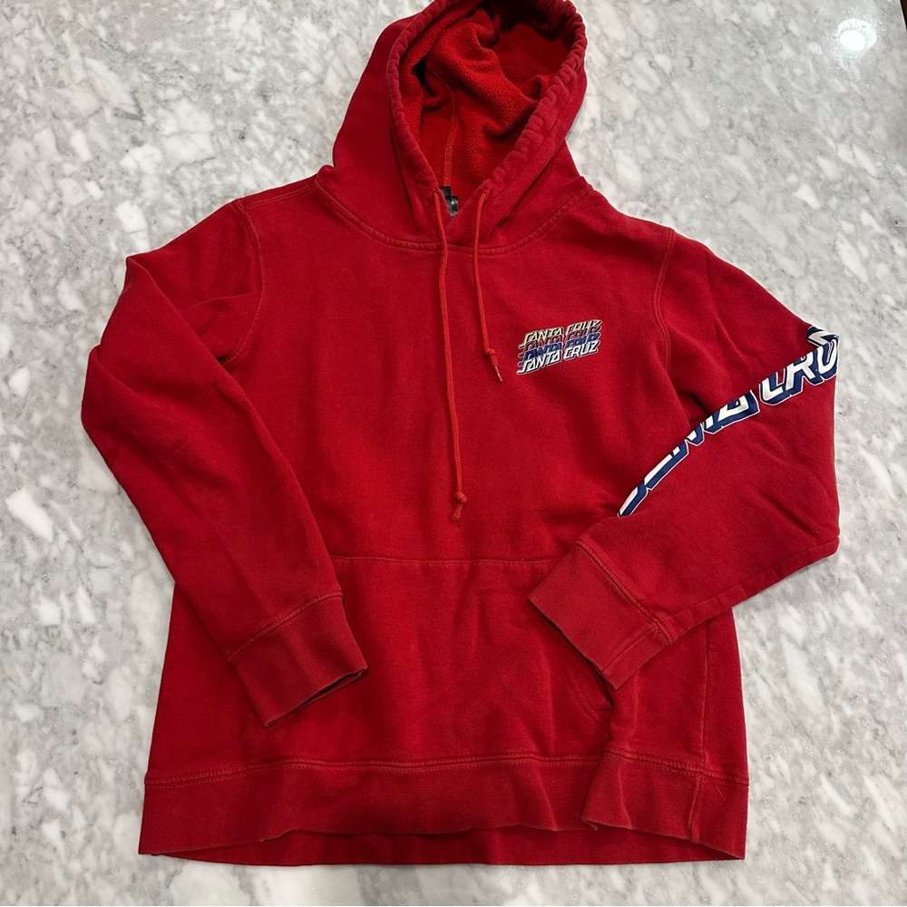 Santa Cruz Red Hoodie Adult Medium Skateboard Logo Streetwear